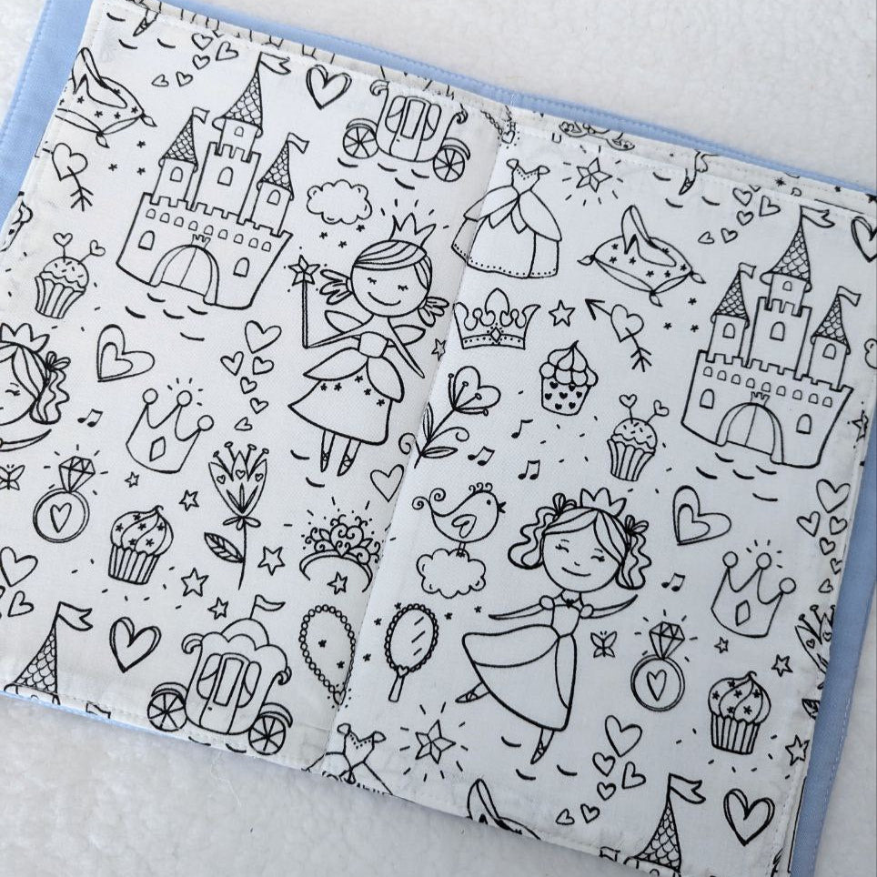 Coloriage chateau Mzellafée lavable et personnalisable
