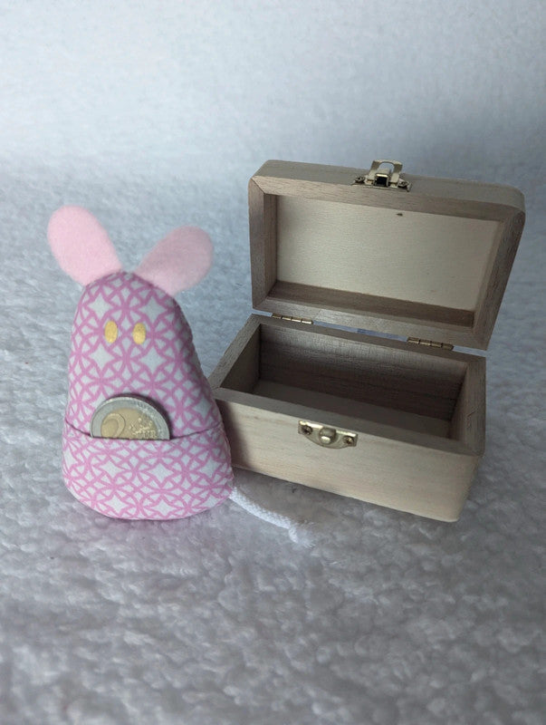 Souris et boîte à dent de lait - rose