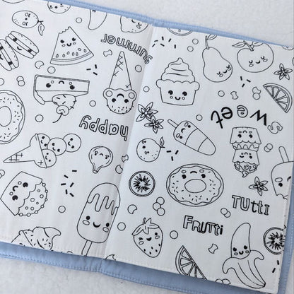 Coloriage fruit bleu Mzellafée lavable et personnalisable