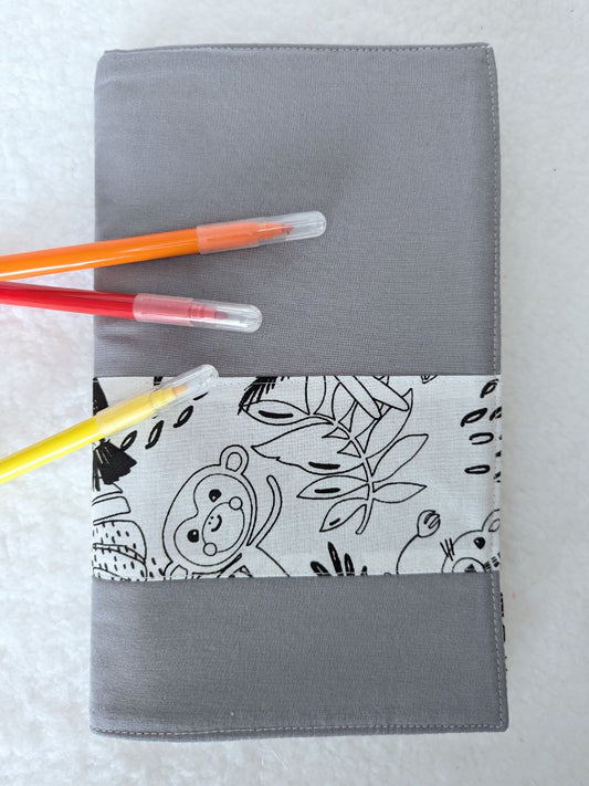 Coloriage jungle gris Mzellafée lavable et personnalisable