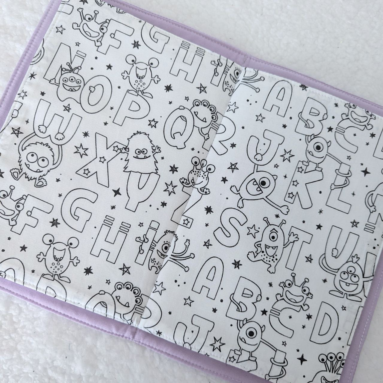 Coloriage lettres Mzellafée lavable et personnalisable