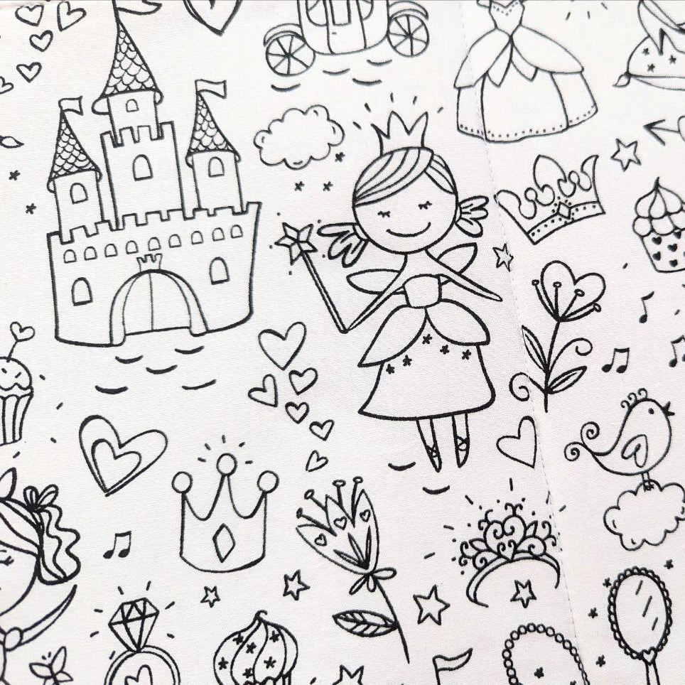Coloriage chateau Mzellafée lavable et personnalisable