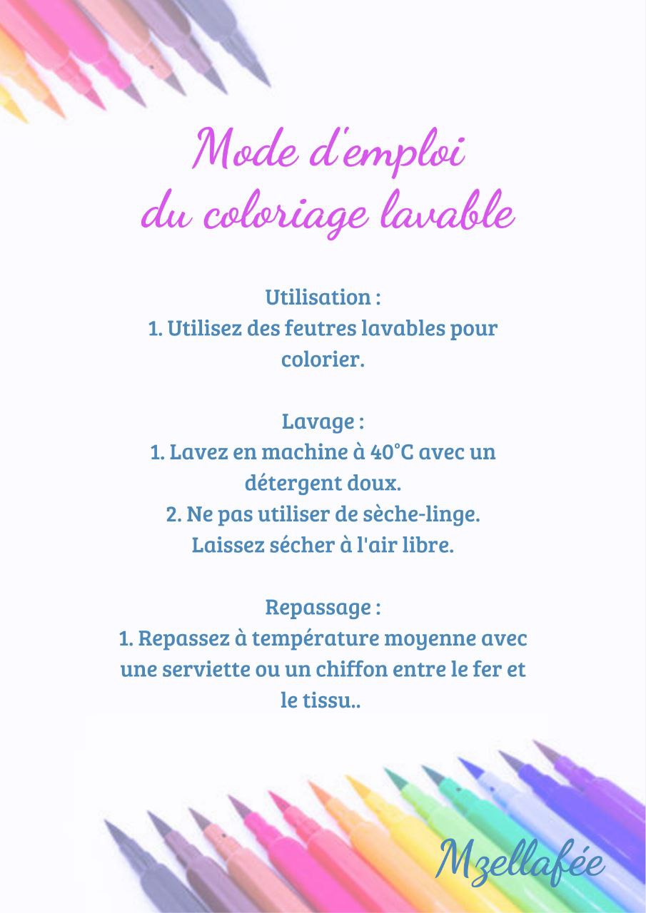 Coloriage chateau Mzellafée lavable et personnalisable