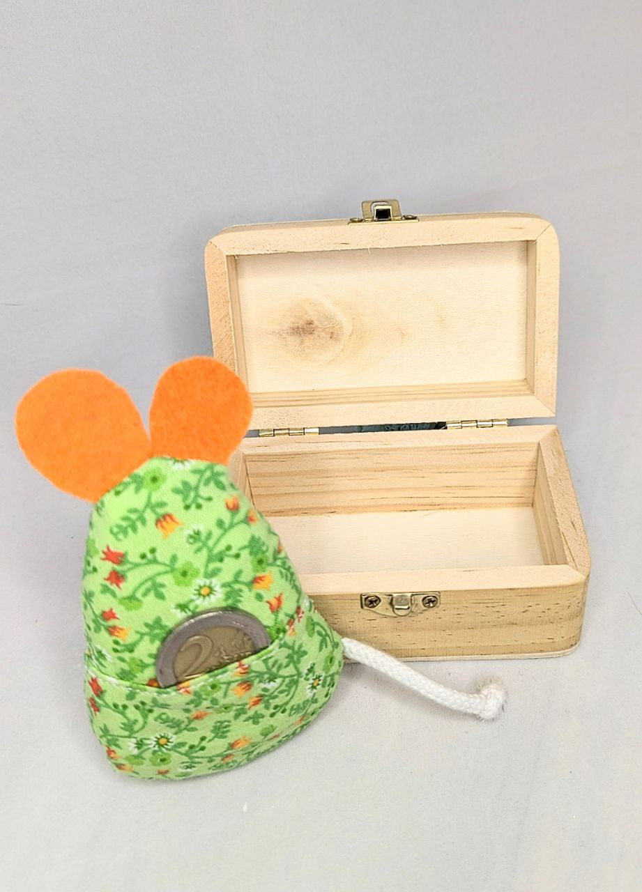 Souris et boîte à dent de lait - vert orange