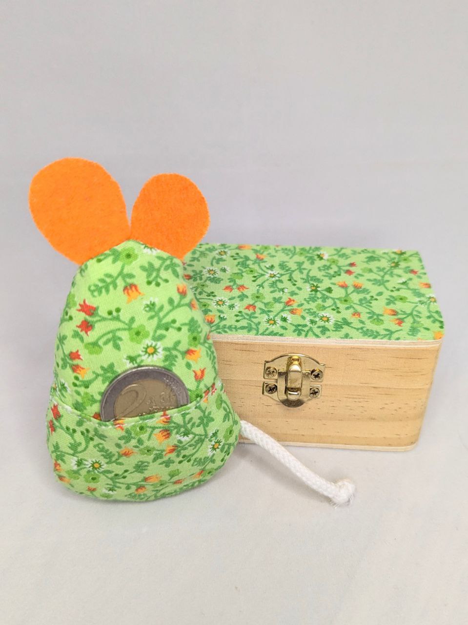 Souris et boîte à dent de lait - vert orange