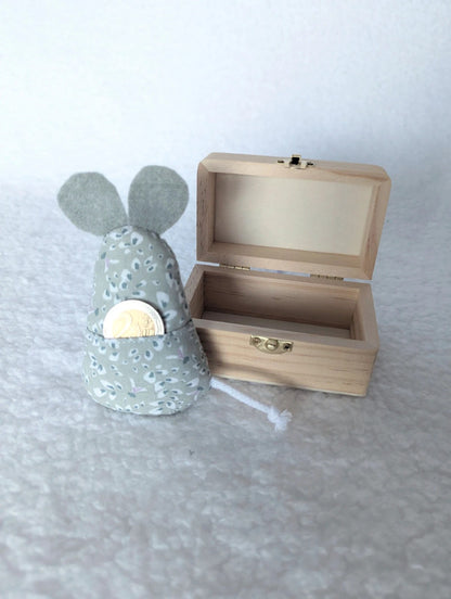 Souris et boîte à dent de lait - grise
