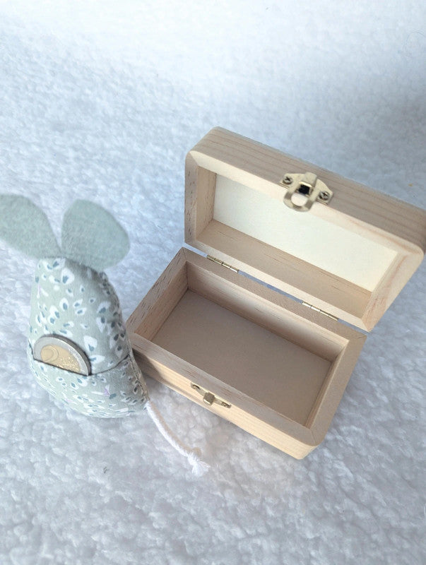 Souris et boîte à dent de lait - grise