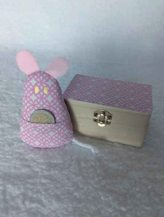 Souris et boîte à dent de lait - rose