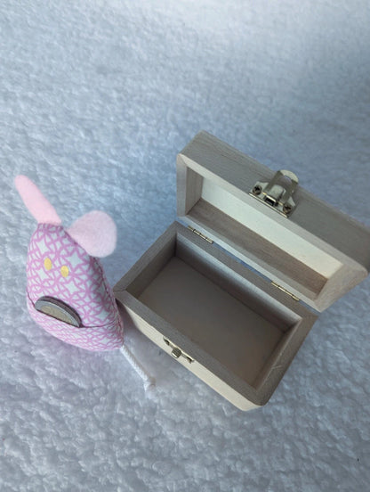 Souris et boîte à dent de lait - rose